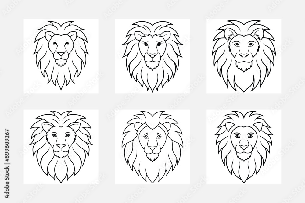 Fun Lion Line Art Set Perfect for Kids Coloring
Fun Lion Line Art Set Perfect for Kids Coloring