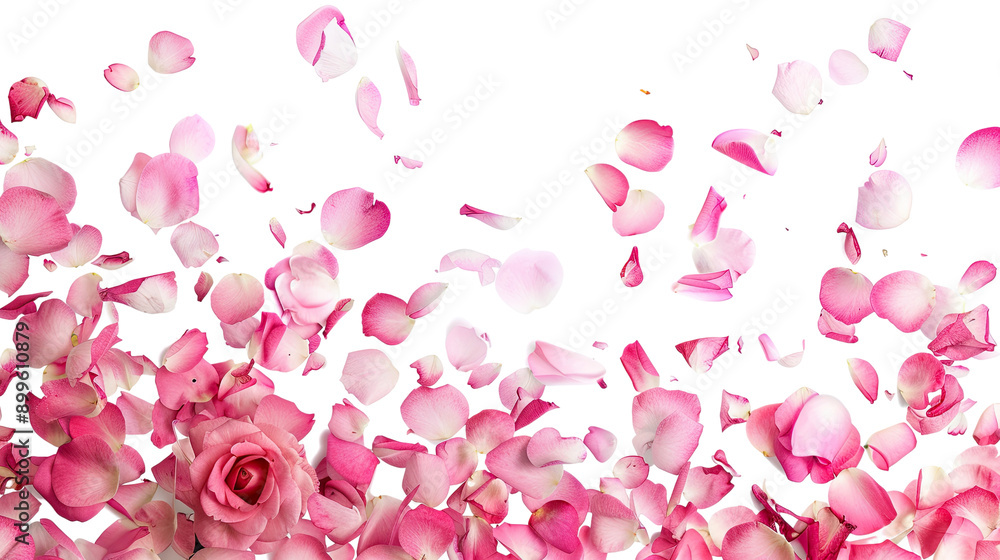 Flying rose petals transparent background Flying rose petals transparent background
