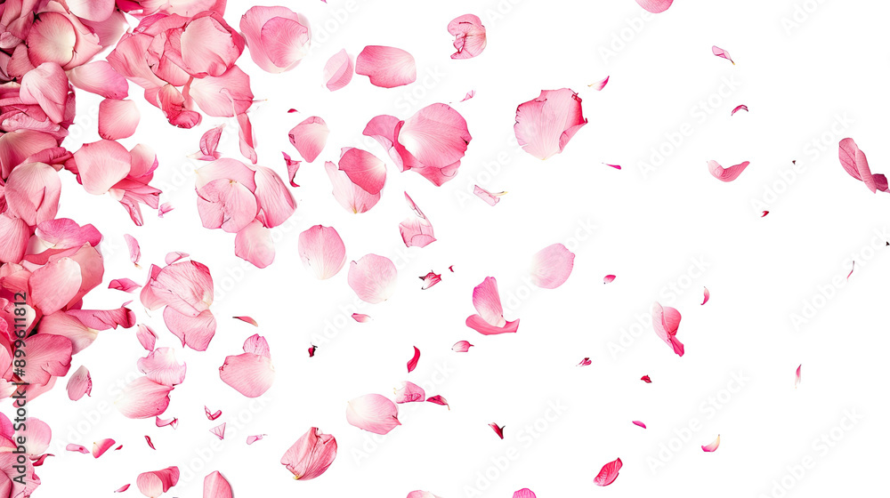 Flying rose petals transparent background Flying rose petals transparent background