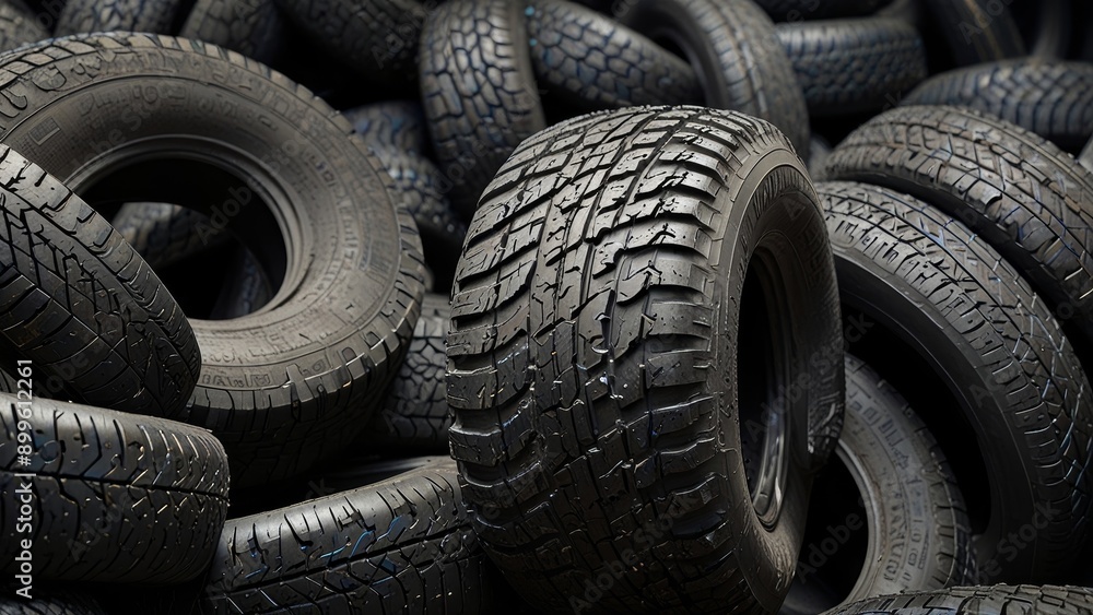 Collection of New Tires on Display Collection of New Tires on Display