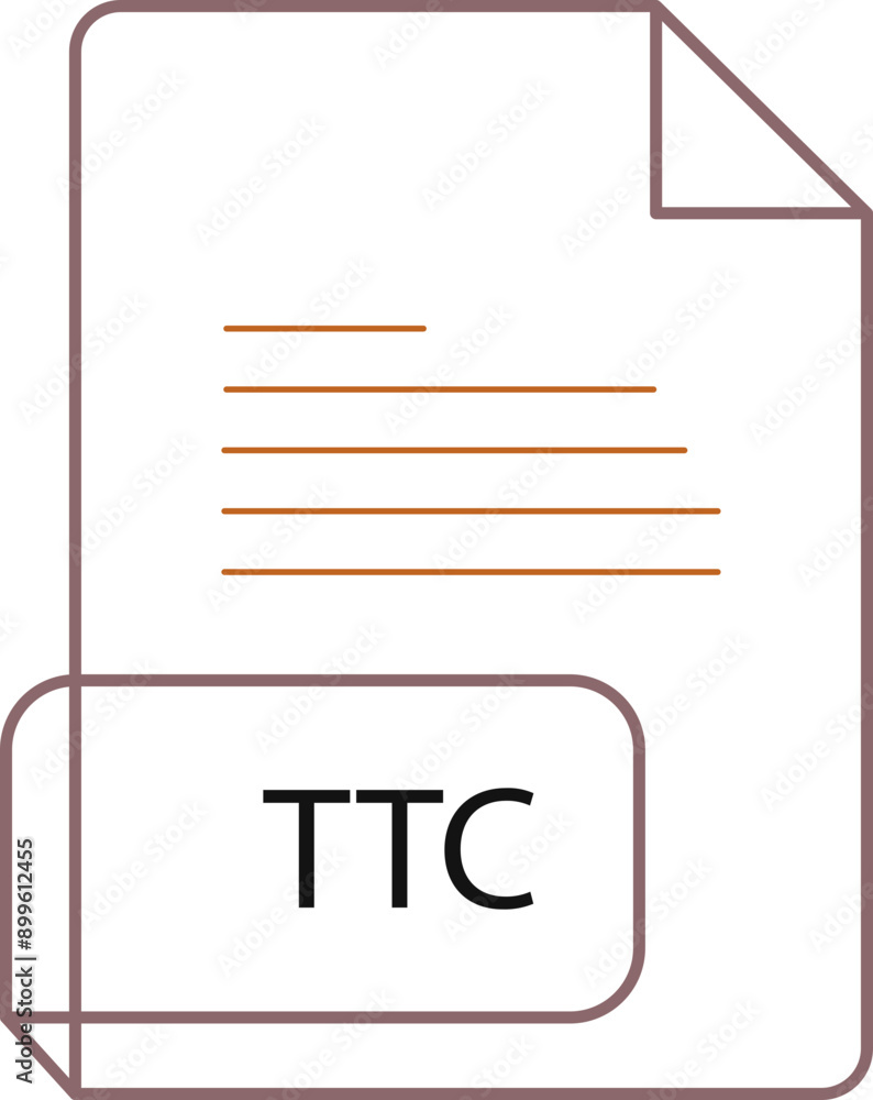 TTC File extension icobn crisp corners thick outline TTC File extension icobn crisp corners thick outline