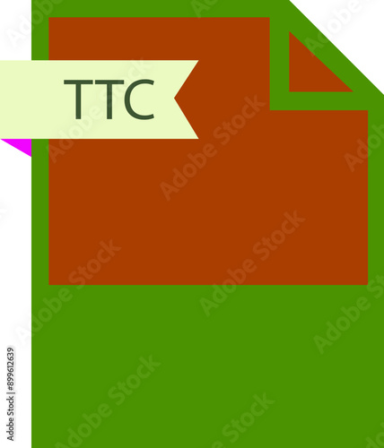 TTC   File format icon roe color fill