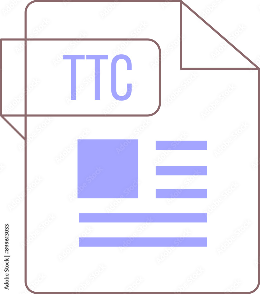 TTC icon inside transparent outline and sharp corners TTC icon inside transparent outline and sharp corners