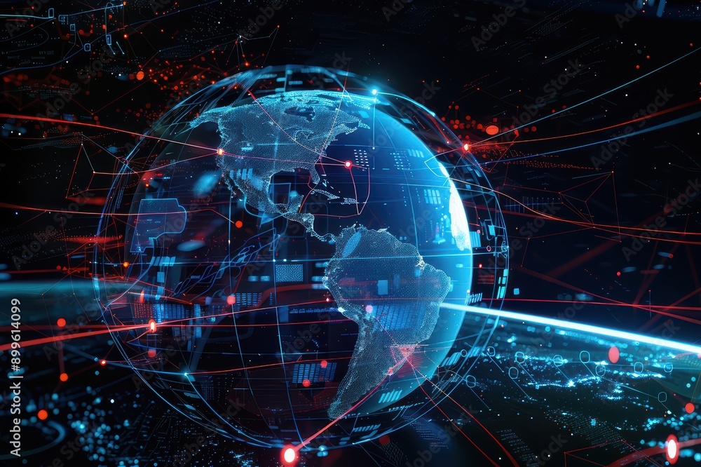 Global data networks, satellite connections Global data networks, satellite connections