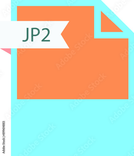 JP2 File format icon roe color fill