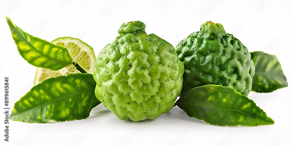 Fototapeta premium Citrus fruit on a blank backdrop.