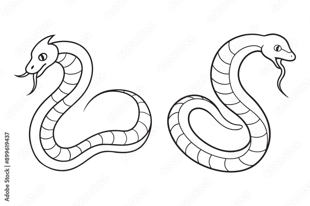 Intricate Serpent Line Art - Detailed Snake Illustrations for Coloring and Design.
Intricate Serpent Line Art - Detailed Snake Illustrations for Coloring and Design.