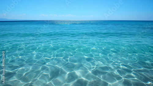 遠くまで広がる海の海水風景_Seawater scenery that stretches far into the distan