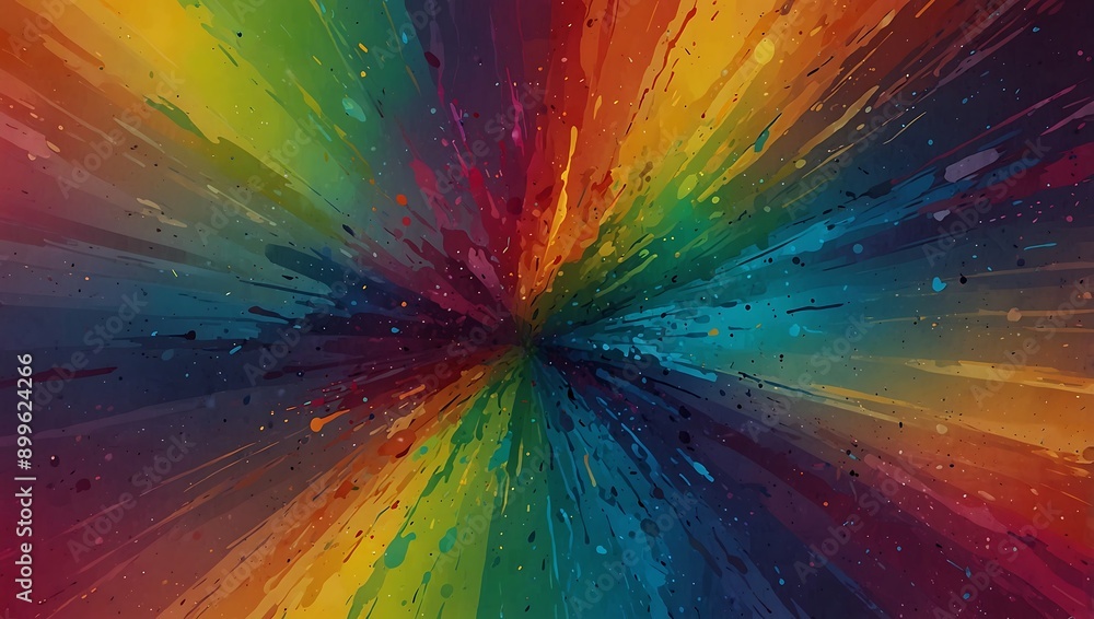Obraz premium Abstract splashes on a multicolor gradient background