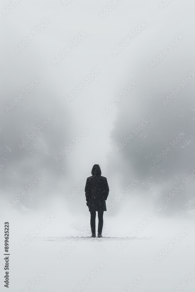 Minimalist representation of a person taking a walk during a work break, balancing personal well-being and productivity, Minimalist representation of a person taking a walk during a work break, balancing personal well-being and productivity,