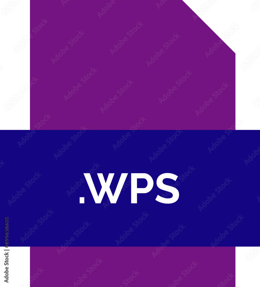 WPS File extension icon fill crisp corners with symbol WPS File extension icon fill crisp corners with symbol