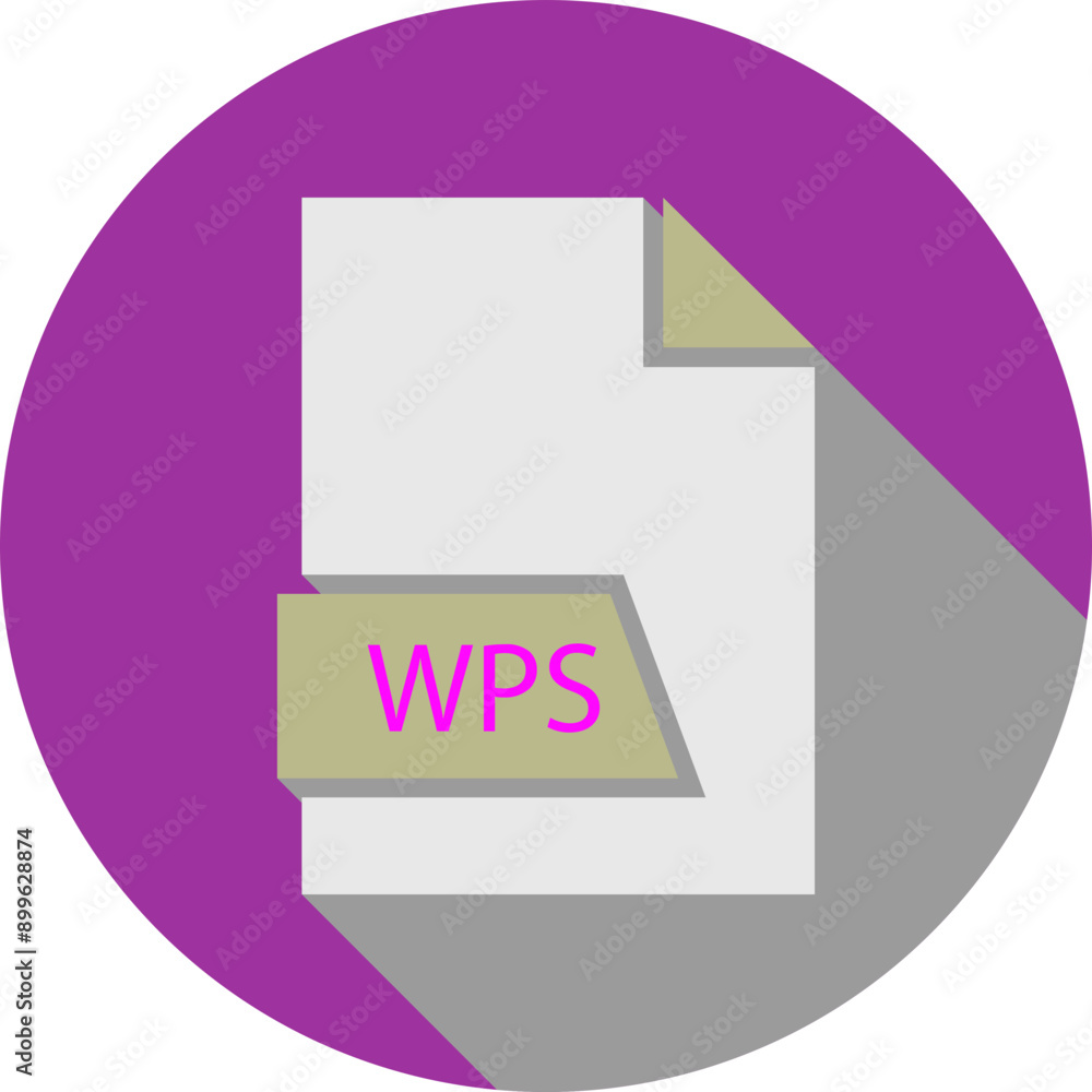 WPS File format icon space in shapes and circular shape outside WPS File format icon space in shapes and circular shape outside