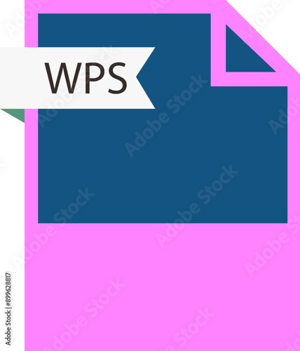 WPS File format icon roe color fill