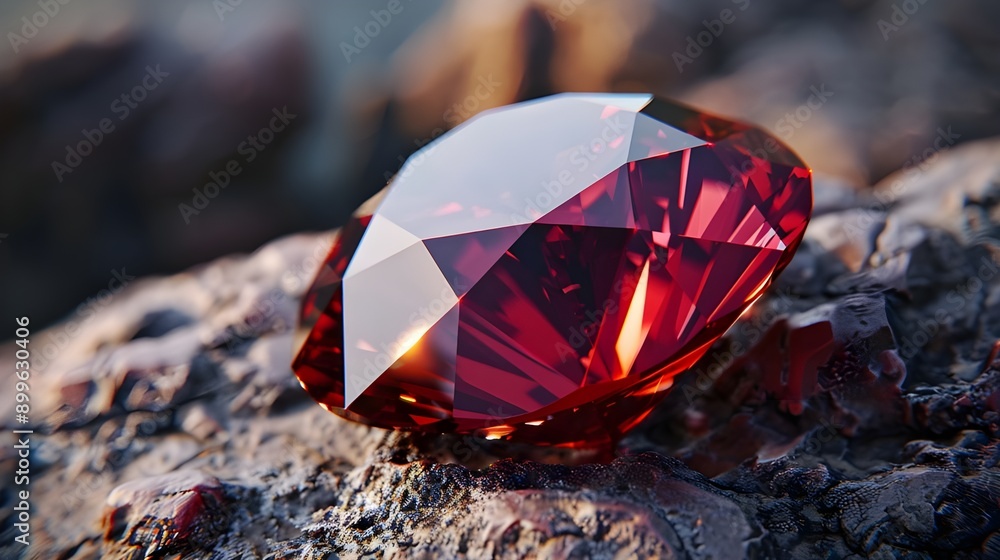 A radiant ruby with intense red coloring and sharp faceting, emitting a strong, fiery glow. A radiant ruby with intense red coloring and sharp faceting, emitting a strong, fiery glow.