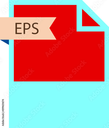 EPS File format icon roe color fill