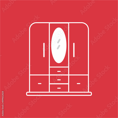 vector wooden interior furniture cupboard in modern style, lemari furnitur interior kayu vektor dalam gaya modern