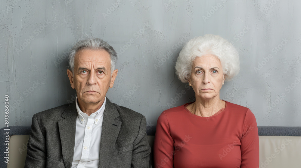 Senior Couple in Emotional Turmoil An elderly couple sitting side by side with solemn expressions capturing the struggles and emotional challenges of marital issues in later years wallpaper brainstorm Senior Couple in Emotional Turmoil An elderly couple sitting side by side with solemn expressions capturing the struggles and emotional challenges of marital issues in later years wallpaper brainstorm