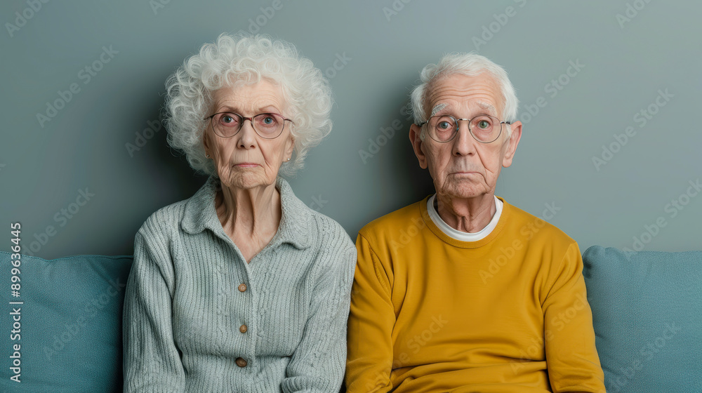 Senior Couple in Emotional Turmoil An elderly couple sitting side by side with solemn expressions capturing the struggles and emotional challenges of marital issues in later years wallpaper brainstorm Senior Couple in Emotional Turmoil An elderly couple sitting side by side with solemn expressions capturing the struggles and emotional challenges of marital issues in later years wallpaper brainstorm