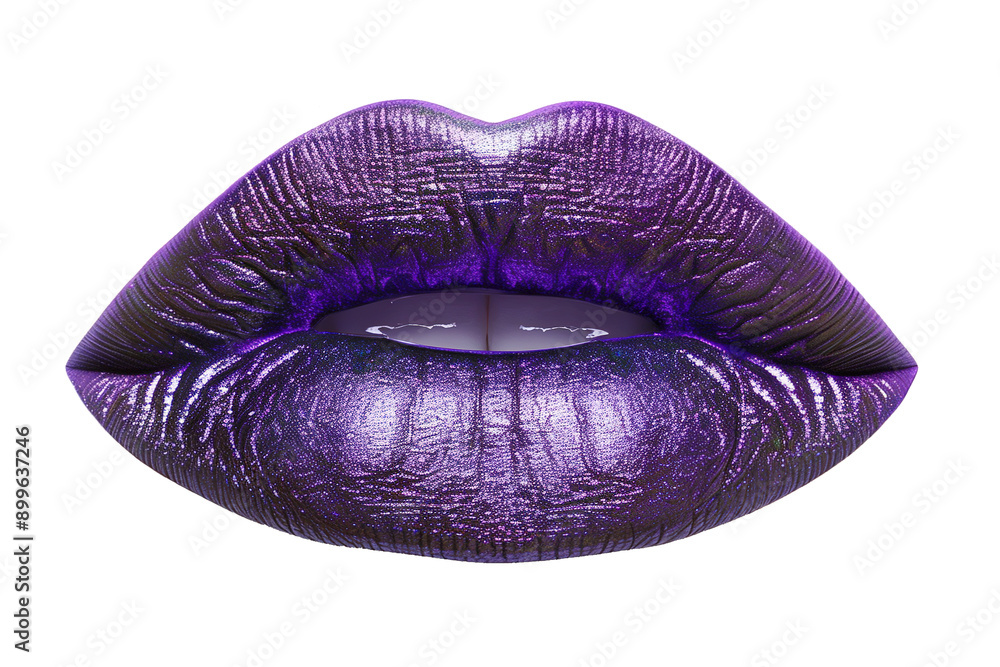Mouth Icon. Sexy female lips with purple lipstick isolated on white Mouth Icon. Sexy female lips with purple lipstick isolated on white
