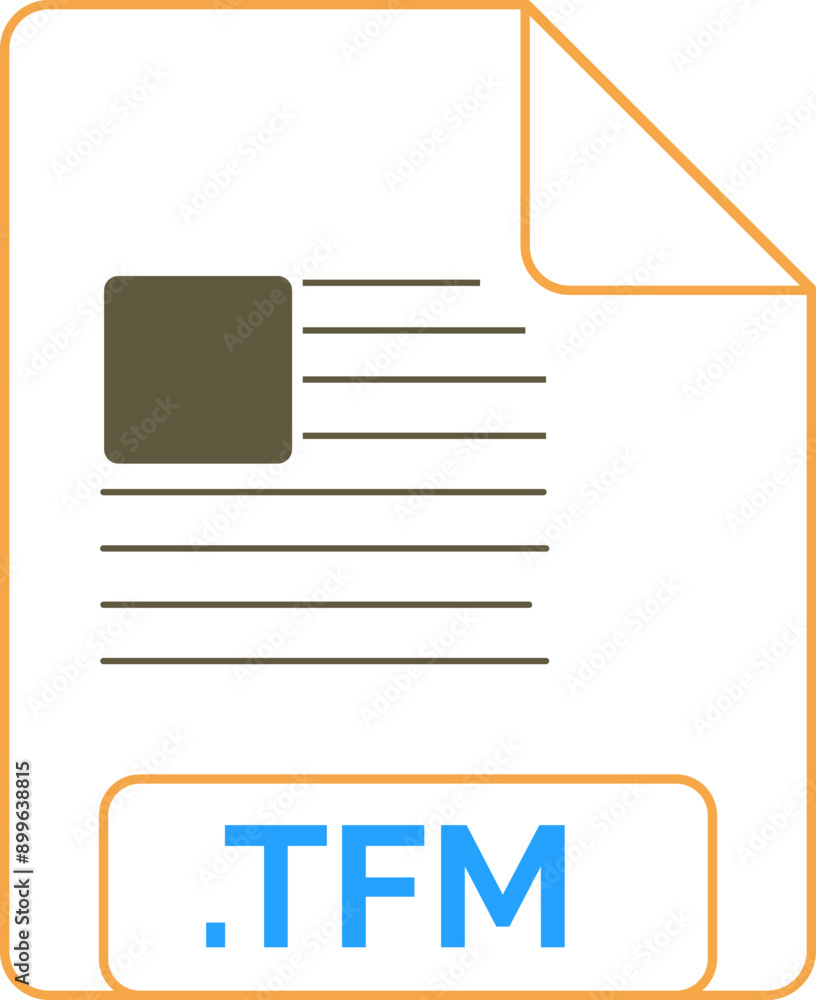TFM File icon little lines outline TFM File icon little lines outline