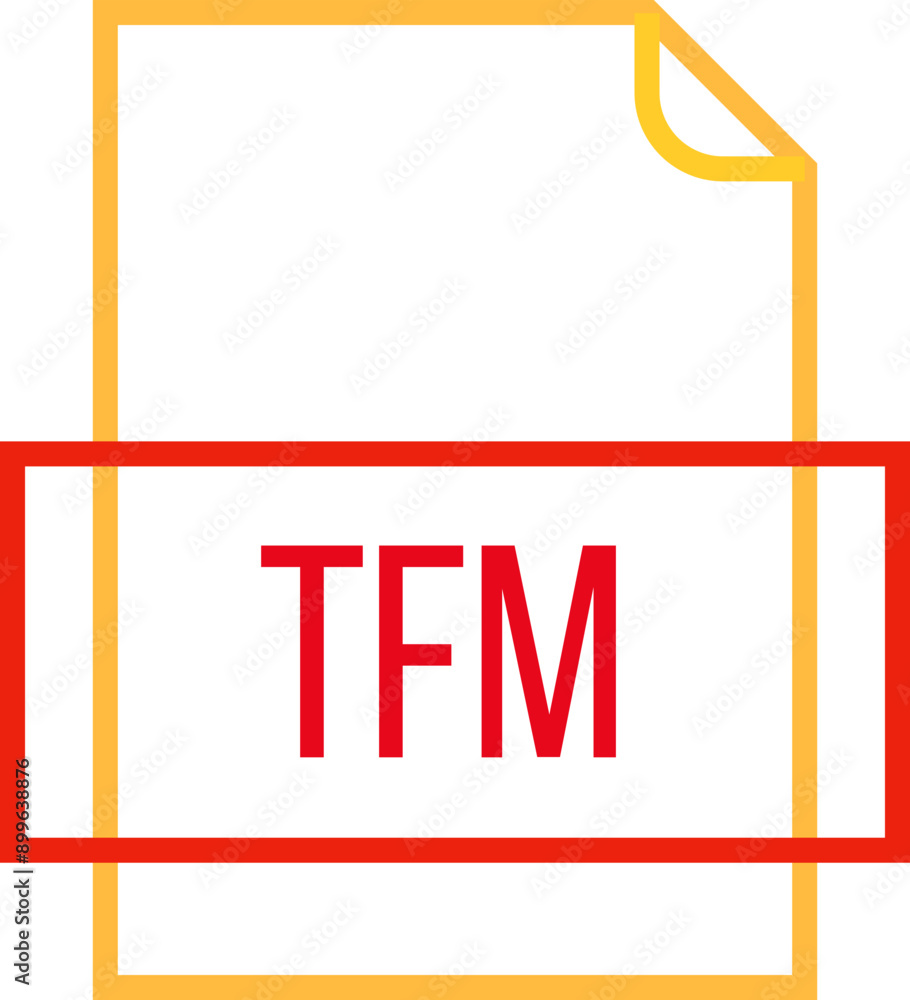 TFM File icon thick outline sharp corners TFM File icon thick outline sharp corners