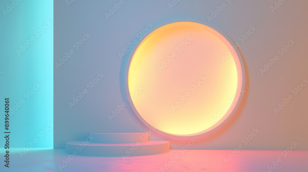 3d rendering of sphere and circle in the middle in pink colour, product shelf, product mockup 3d rendering of sphere and circle in the middle in pink colour, product shelf, product mockup