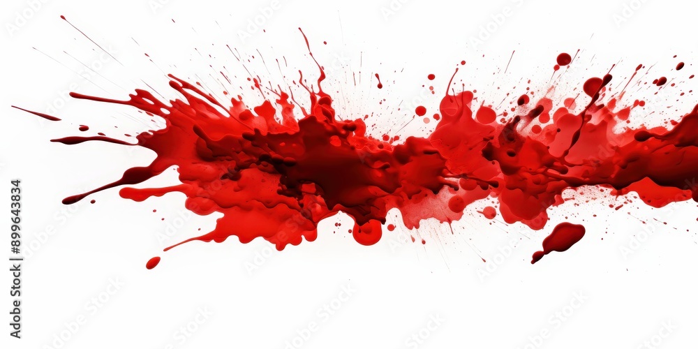 Abstract Red Splatter Art