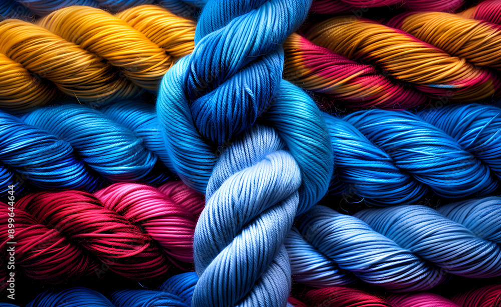 Close up of a rope, Teamwork concept, Business world. 