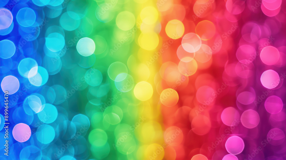 Obraz premium Vibrant bokeh background with a stunning gradient of colors, ranging from blue to red, creating a colorful and dynamic visual effect.