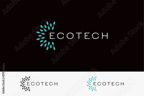 Eco tech health and life style logo design royalty free image vector business template 