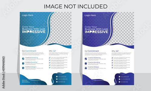 A vector template Business flyer template.