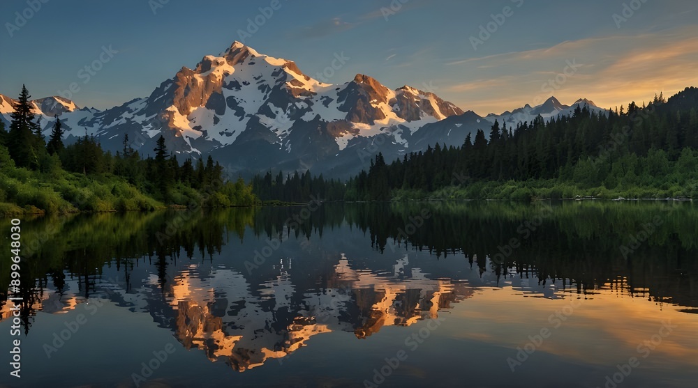 Photograph Mount Shuksan's Lake Reflection Photograph Mount Shuksan's Lake Reflection