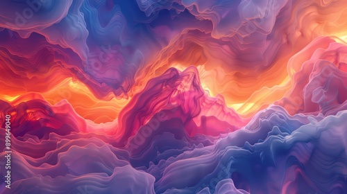 Abstract cloud patterns with vibrant colors and dynamic designs