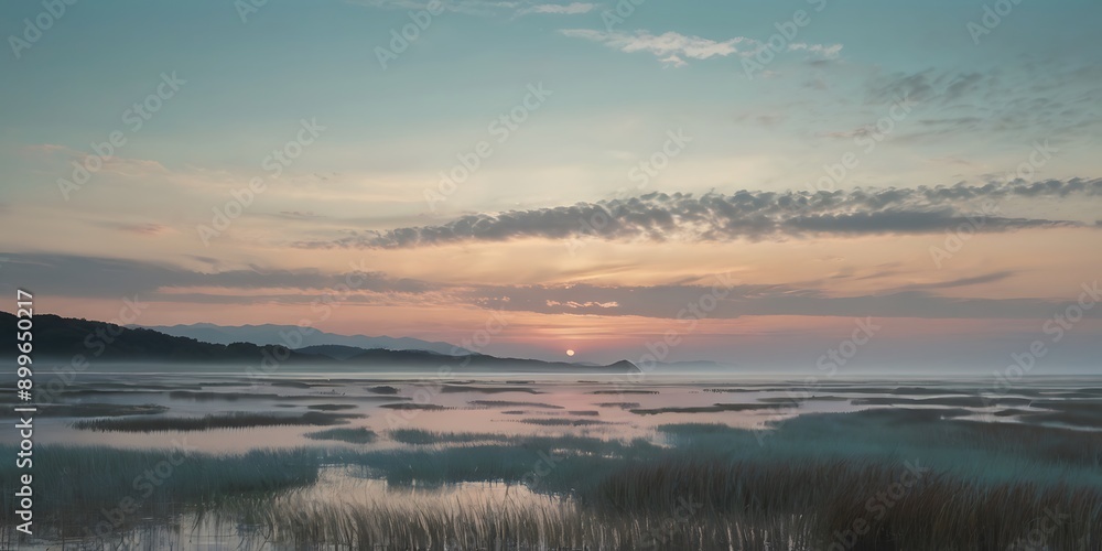 View of the sea by the beach, horizon landscape image View of the sea by the beach, horizon landscape image