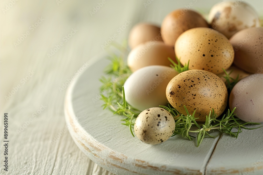 Background with quail eggs Background with quail eggs