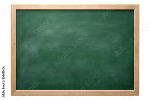 Green school chalkboard isolated on white transparent background, png element clipart. Classroom blackboard,
