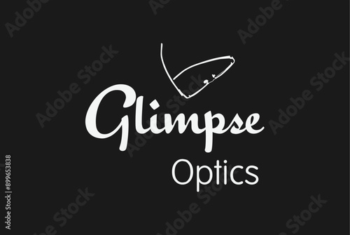 Glimpse Optics eye care logo design royalty free image vector business template 