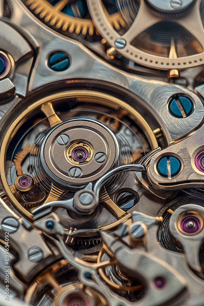 A detailed macro shot of the internal mechanism of a mechanical watch, showcasing the intricate gears, springs, and cogs in perfect alignment. A detailed macro shot of the internal mechanism of a mechanical watch, showcasing the intricate gears, springs, and cogs in perfect alignment.