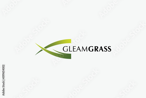 Gleam Grass eye care clinic optics logo design royalty free image vector business template 