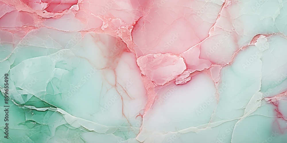 Fototapeta premium Abstract Marble Texture in Pink and Green