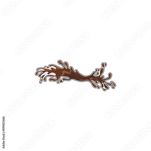 Splashes of Chocolate Sticker Illustration