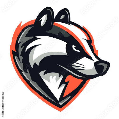 Badger vector mascot logo design with modern illustration concept style for badge, emblem and tshirt printing. Badger sticker. Badger illustration for sport and esport team logotype