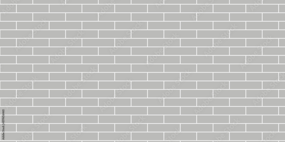 Naklejka premium White brick background texture. gray brick pattern and white background wall brick.