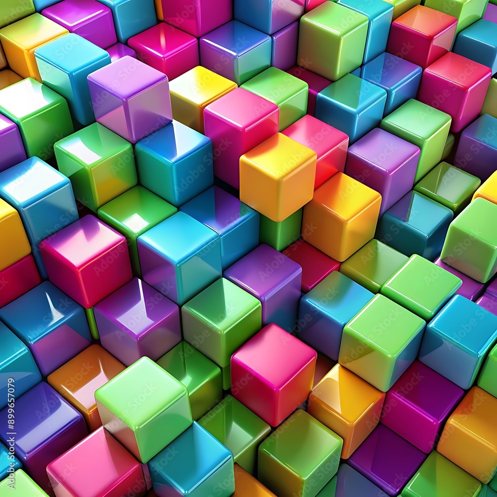 Obraz premium background with colorful cubes