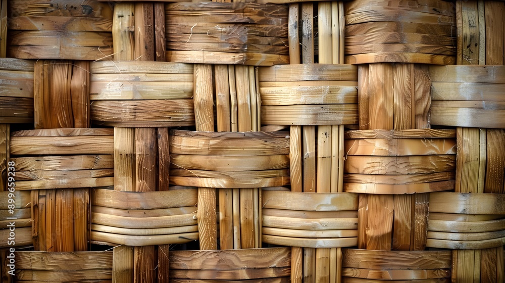 Close-up view of a woven wooden surface, showcasing the intricate patterns and natural texture of the wood. Close-up view of a woven wooden surface, showcasing the intricate patterns and natural texture of the wood.