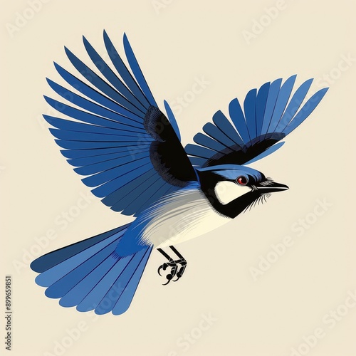 Blue Jay in Flight photo