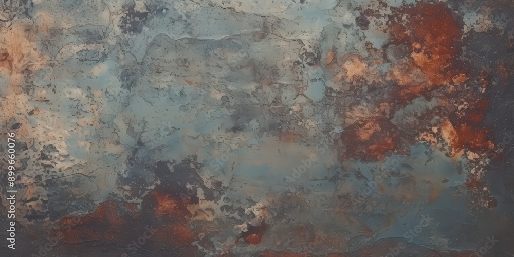 Abstract Texture of Rust and Blue Abstract Texture of Rust and Blue