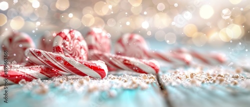 Colorful peppermint candies on a wooden surface, adding a festive touch to your holiday decorations and sweet treats.