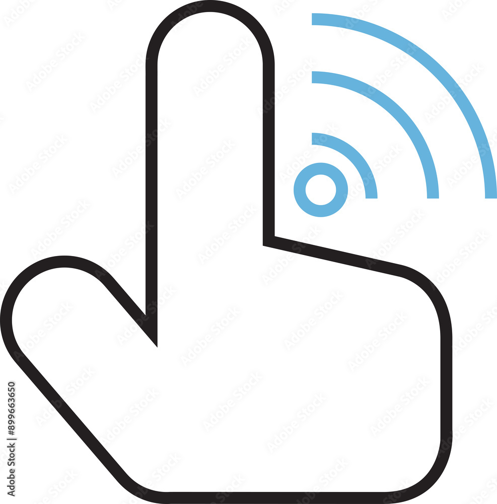 Finger and Wifi Icon