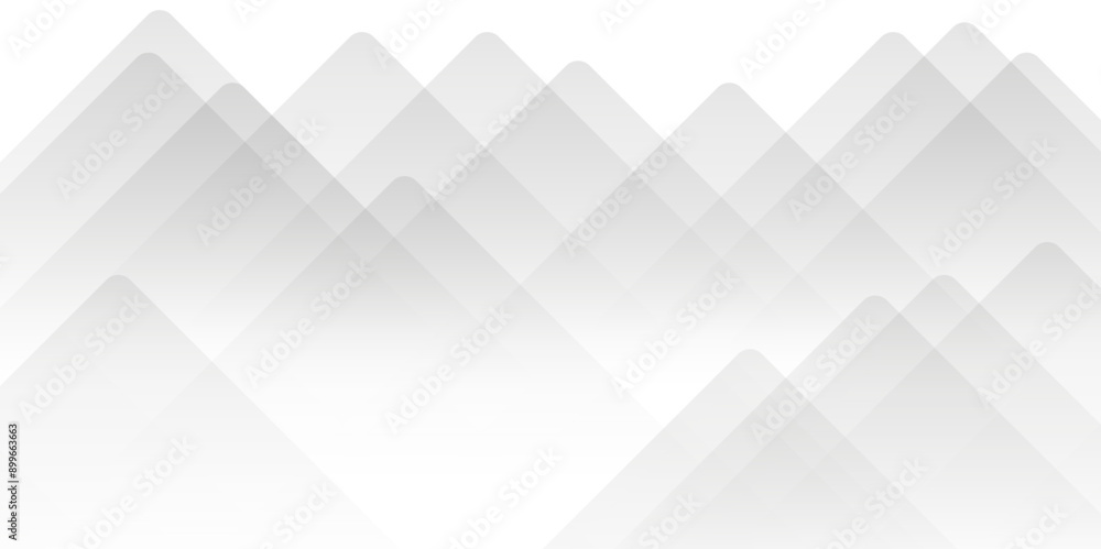Obraz premium Abstract white background with diamond and triangle shapes layered in modern abstract pattern design. Abstract geometric technological background vector creative design. Cover template isolated. 